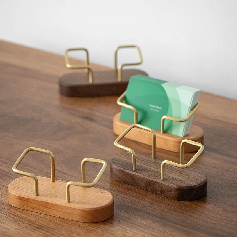 Держатель для визиток из твердой древесины