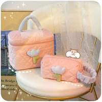 cute women cosmetic bag case necessary travel organizer fashion girl lipstick sanitary pads toiletry bags makeup pouch accessory