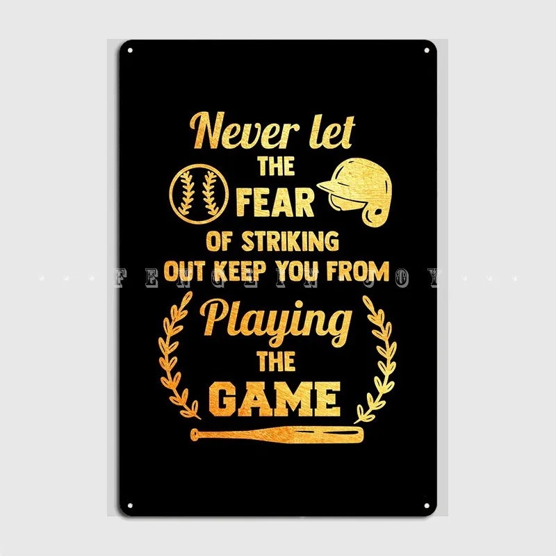 

Baseball Metal Sign Design Home Pub Plaques Tin Sign Posters