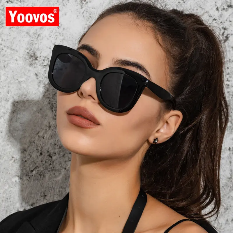 

Yoovos солнцезащитные очки кошачий глаз женские 2022 винтажные очки для женщин/мужчин Cateye роскошный бренд Gafas женские зеркальные Ретро Gafas De Sol Mujer