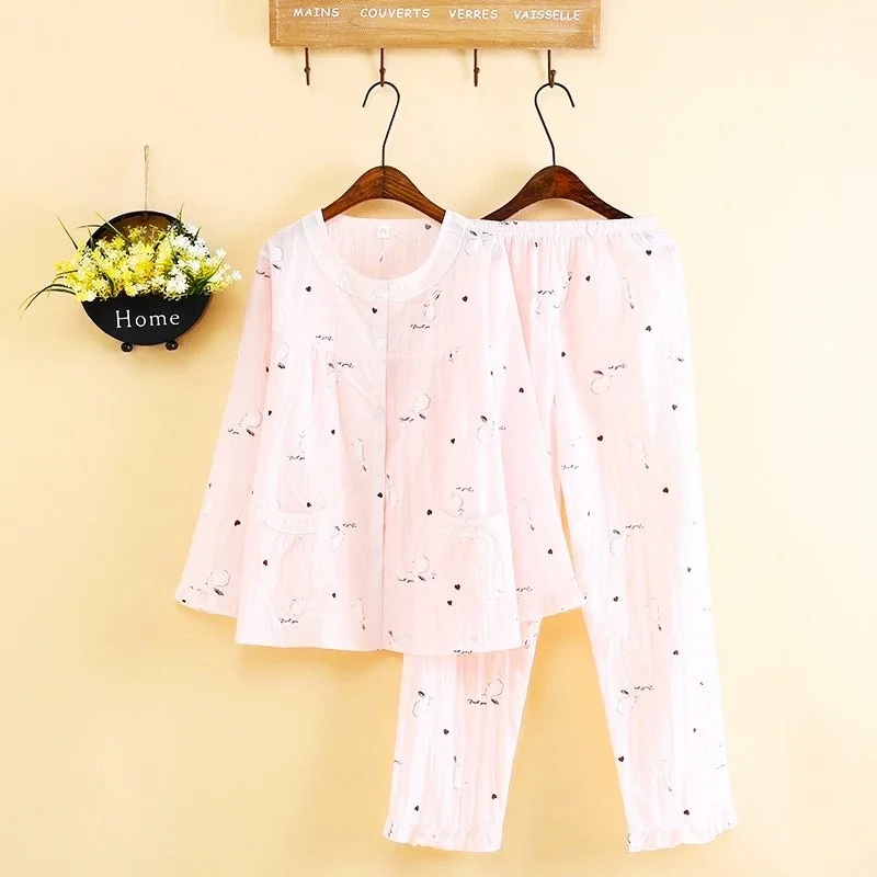 

Womans Sexy Pajama Sets Home Wears Flower Lace Pajamas Soft Cotton Cozy Plaid PJS Big Size Home Clothes 2Piece/Set
