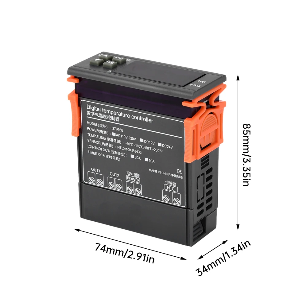 Цифровой регулятор температуры G7016E термостат для инкубатора реле нагрева и