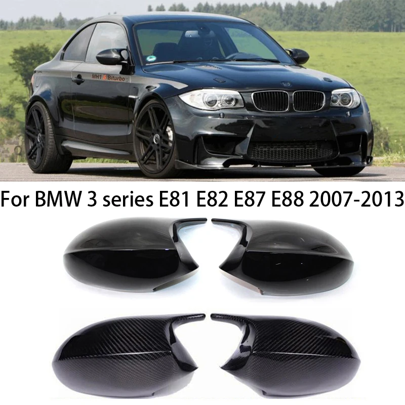 

For BMW 1 Series E81 E82 E87 E88 2007-2013 M Style Replacement Carbon Fiber Exterior Rearview Mirror Cover Caps car accessories