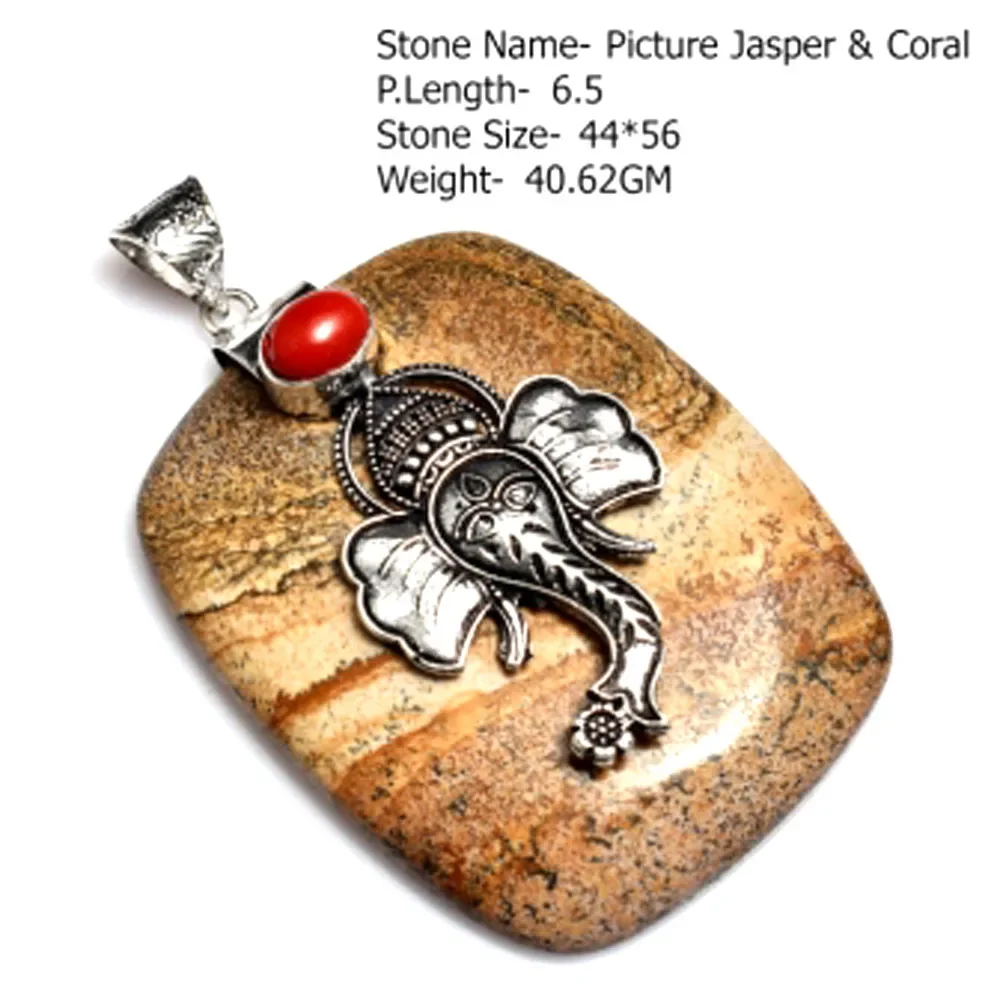 Подлинная картина подвеска из яшмы серебристая накладка на медь ручная работа