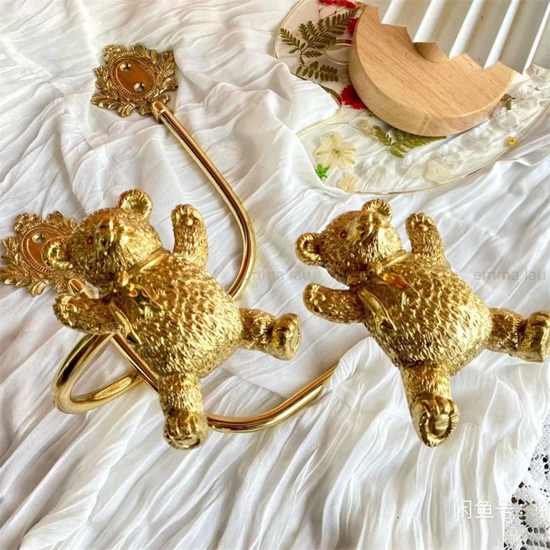 1 пара крючков для занавесок окон полностью медные золотистые металлические