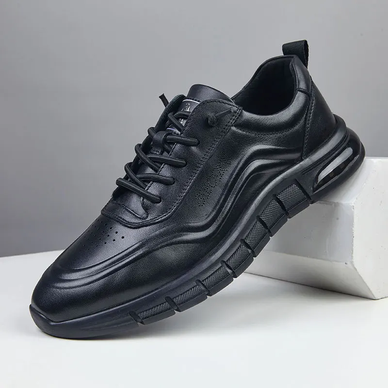

Новая мужская спортивная обувь из натуральной кожи, модная повседневная универсальная дышащая удобная мужская обувь с вулканизированной подошвой
