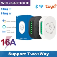 wifi bluetooth 16a tuya smart mini diy switch app voice dual control support smart life alexa google home 2 way control