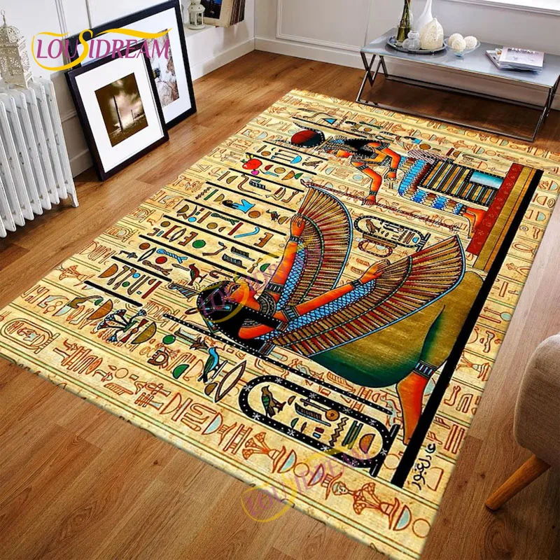 Коврик для домашней зоны 3D печать египетский фараон Ретро украшение гостиной
