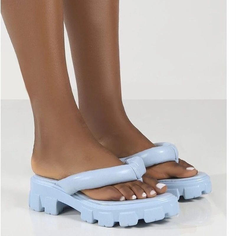 

Шлепанцы женские на платформе, повседневные сандалии на танкетке, низкий каблук, Спортивные Тапочки, для улицы, осень