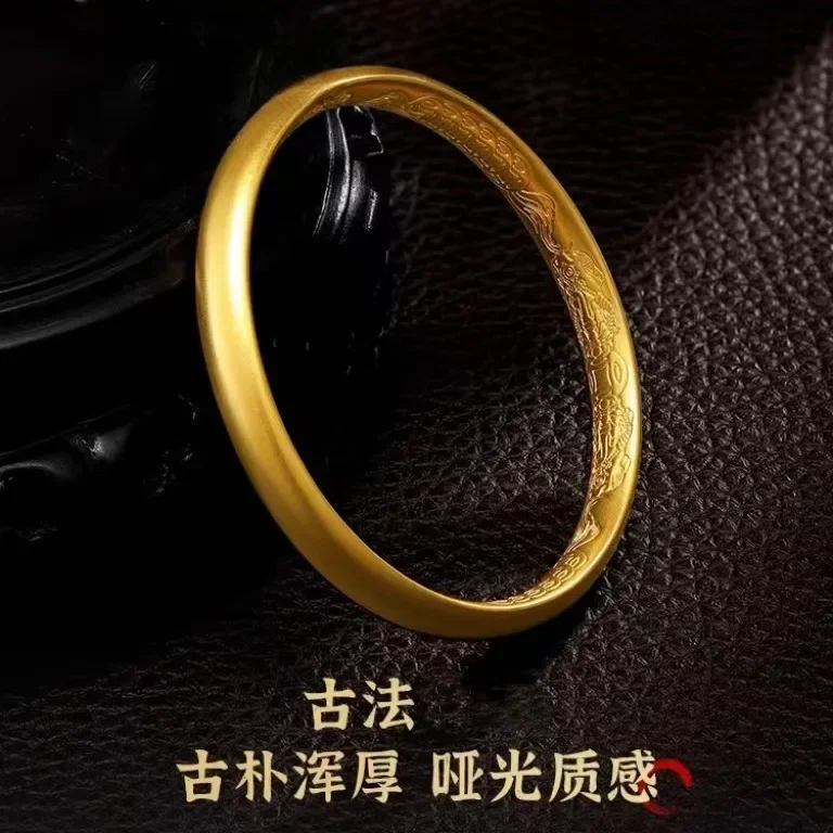 9999 реальное золото 24K желтое Pi Xiu браслет древний метод наследия твердый женский