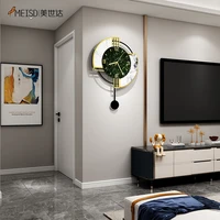 meisd modern design dark green wall clock large decorative kitchen watch home interiors decor horloge murale free shipping