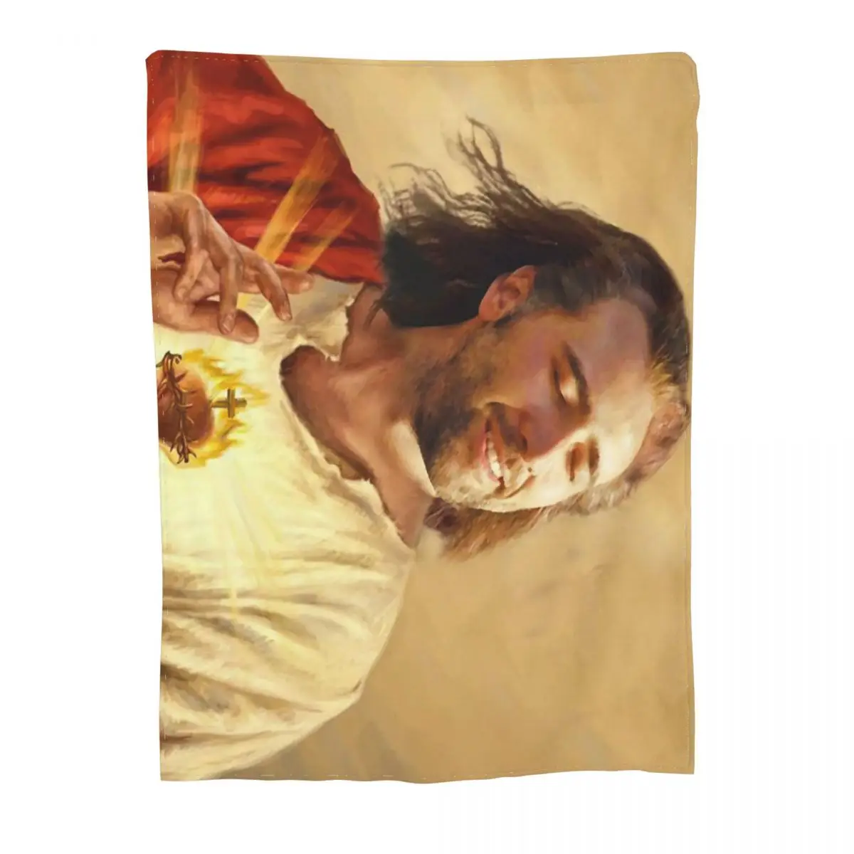 Ультрамягкое Флисовое одеяло Николая клетка благословения 2024