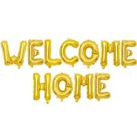 1set 16inch rose gold welcome home letter foil balloons welcome back to home event party supplies inflatable air globals decor