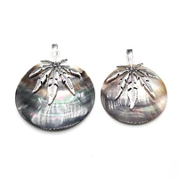 charms natural abalone shell pendant leaf shape natural abalone shell pendant for making diy jewerly necklace accessories