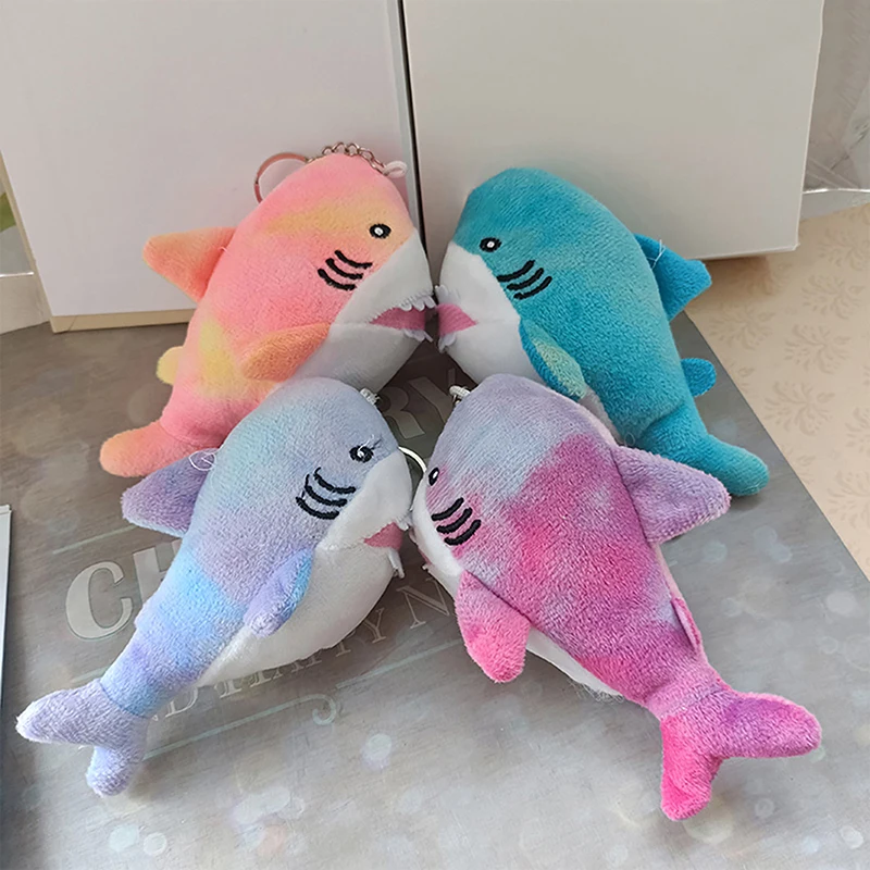 

Cute Plush Shark Toy Keychain Soft Stuffed Animal Key Chain For Birthday Gifts Doll Gift For Children Bag Pendant Car Key Ring