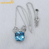 sace gems new trend sky blue topaz pendant 925 sterling silver pendant necklace for women everyday party fine jewelry gift
