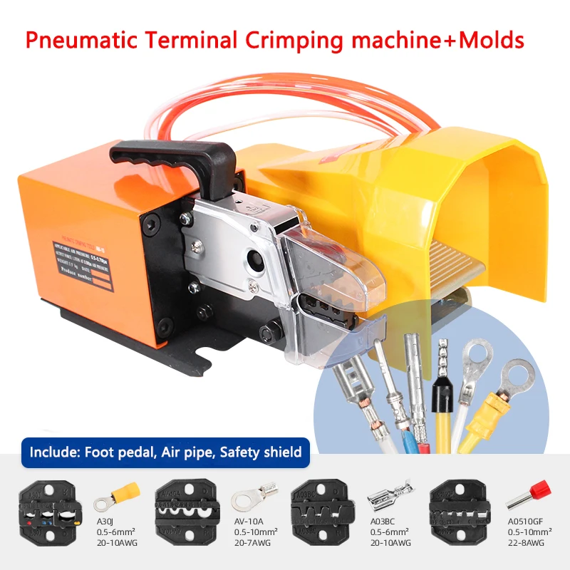 

Pneumatic Terminal Crimping machine AM-10 Wire Crimping Pliers Cold pressing Multi-function Multi jaw die Replaceable fixture