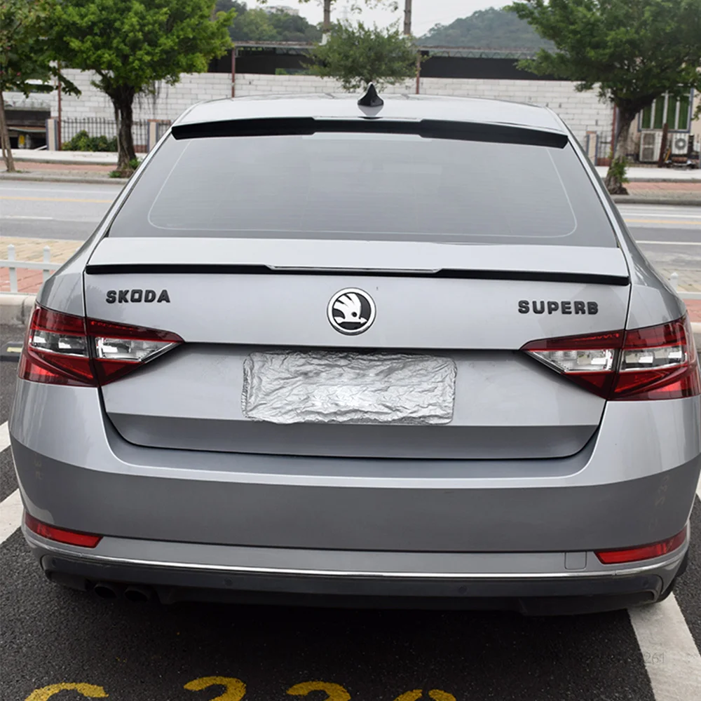 

Для Skoda, превосходный спойлер на крышу 2016, 2017, 2018, 2019 из АБС-пластика, задний спойлер на крыло багажника, декоративные автозапчасти