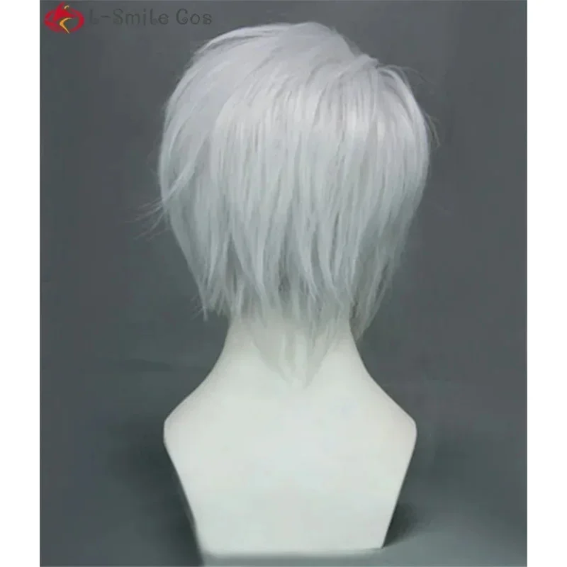 CyN Nate River Cos парик аниме Death Note возле короткие белые термостойкие волосы Pelucas Косплей Костюм Парики + Кепка для парика (art.: 3920d160fe4ce) - 3920d160fe4ce
