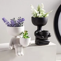 ceramic flowerpot humanoid creative crafts decoration nordic small vase home ornaments 2022 creative vase