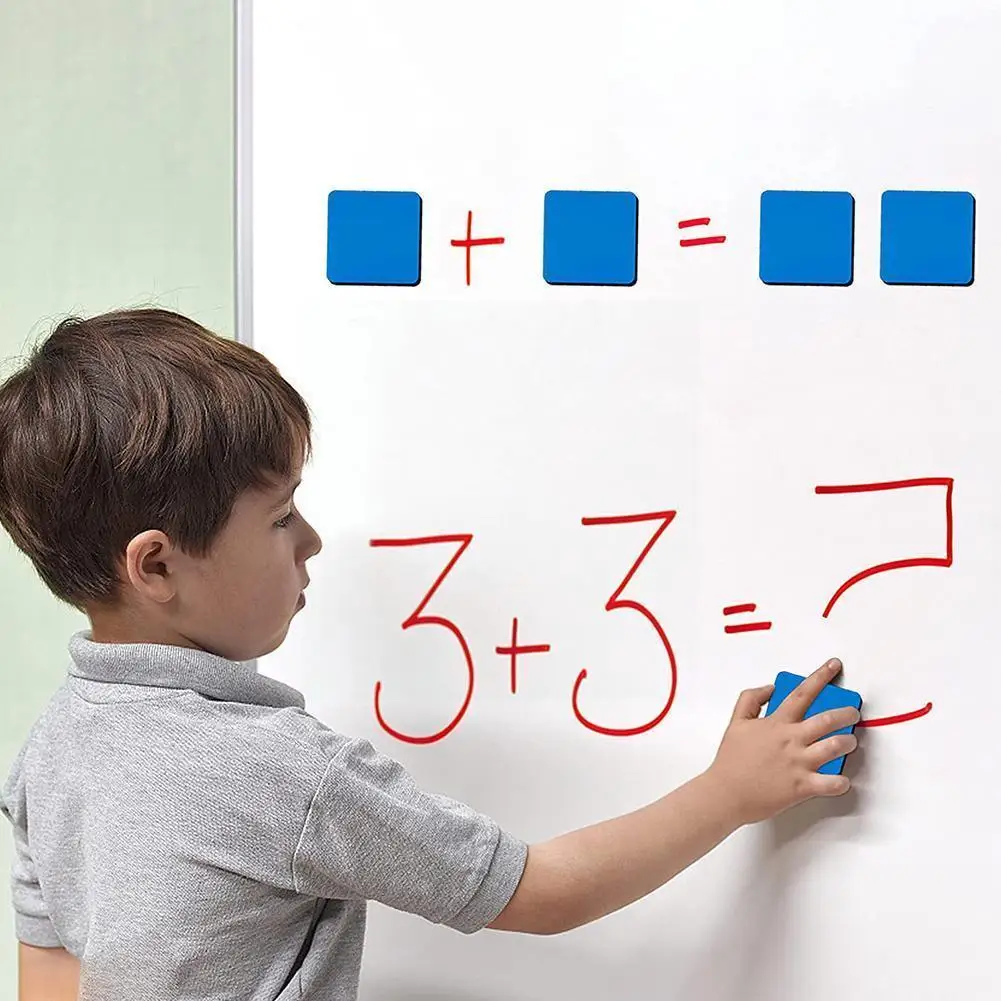 

Felt Cloth Flannel With Magnetic Blackboard Eraser Plush Clothes Whiteboard Eraser Magnetic Square Children Erasers For Sch C5g9