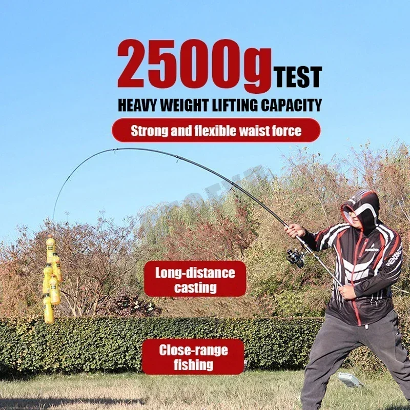 Супержесткое телескопическое спиннинговое удилище 1 8-3 6 м ультра-быстрое длинное