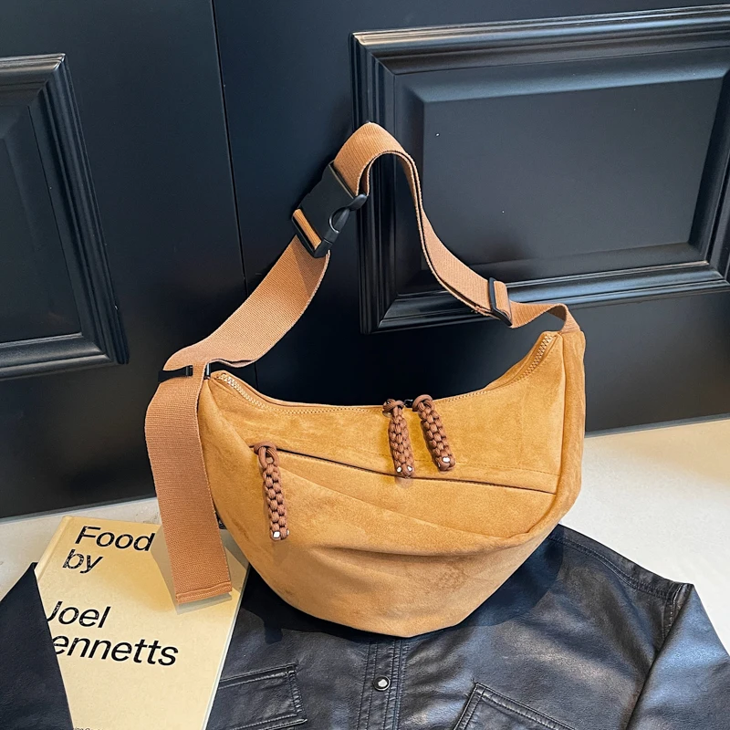 Сумка в форме полумесяца для женщин сумка через плечо с регулируемым ремешком