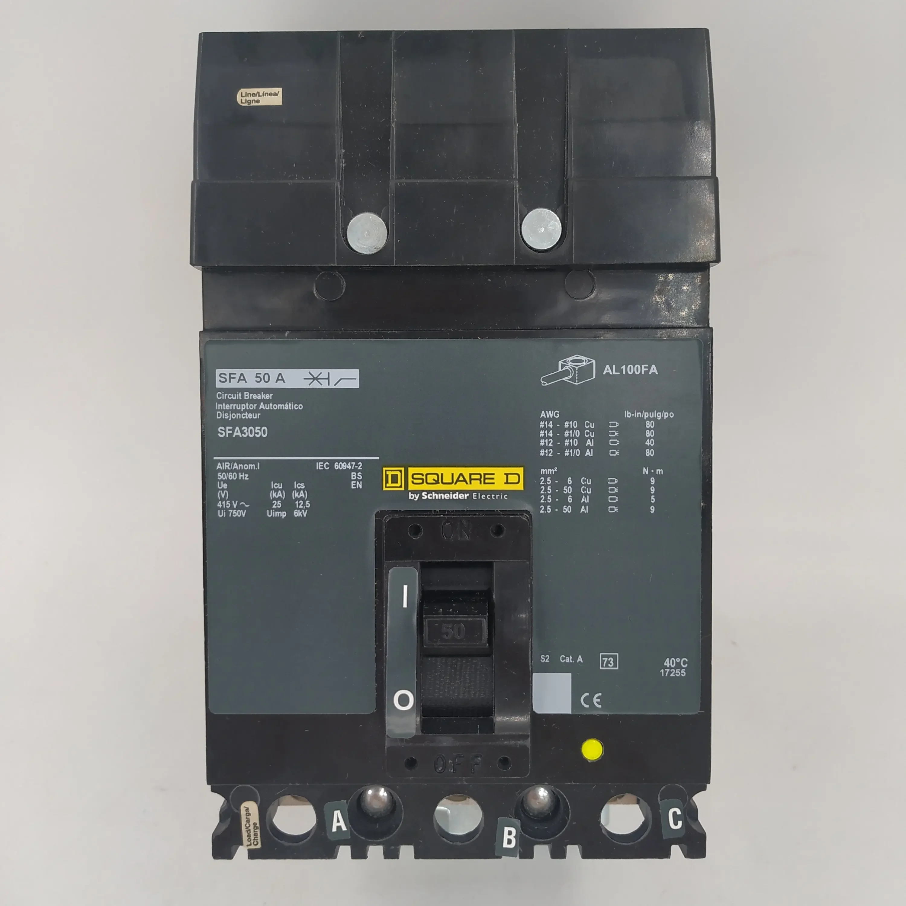 Автоматический выключатель в литом корпусе серии Square D JDA PowerPacT J 3P 14kA 150A -250A I-Line