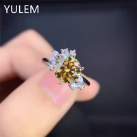yulem classic 1 2ct blue green yellow moissanite for ring woman passed diamond test s925 silver jewelry wedding party