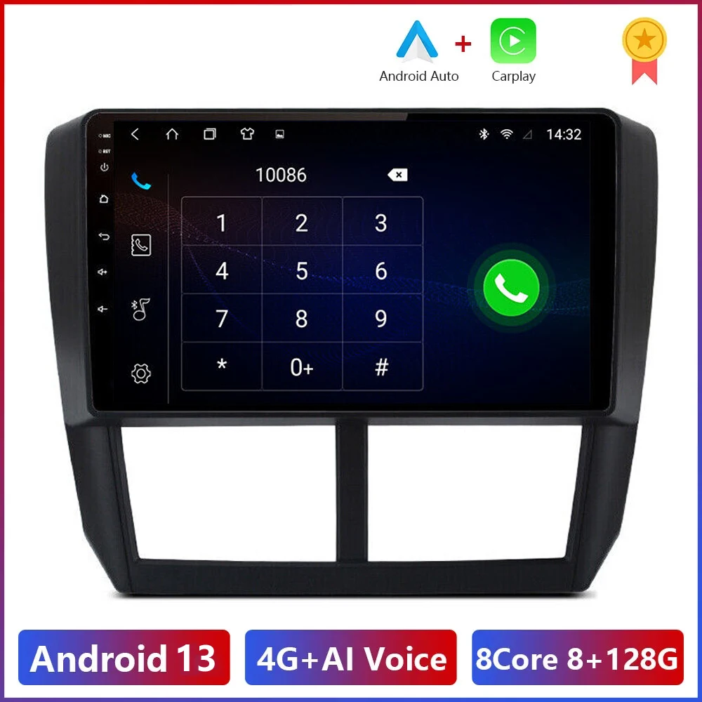 

Автомагнитола 2DIN на Android 13 для Subaru Forester 3 impresh GH GE 2007-2013, мультимедийный плеер для Carplay, автомагнитола, аудио, DVD, DSP