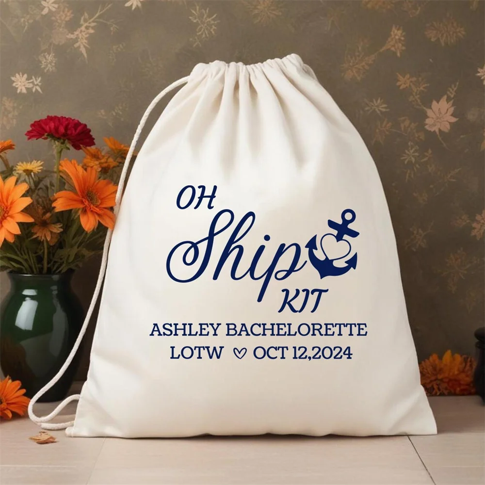 25 шт. индивидуальные сумки Oh Ship Kit Favor Bags - Cruise Party Love сумка с индивидуальным именем