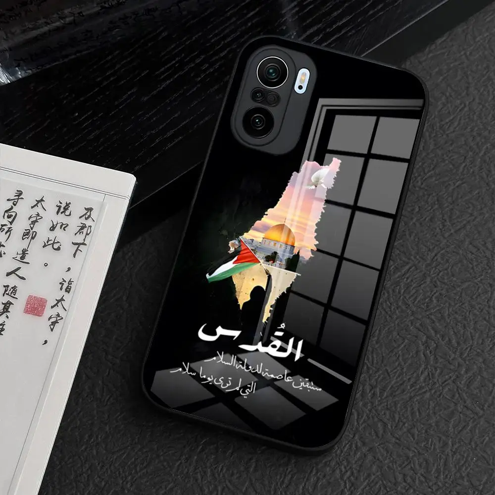 Чехол для телефона P-Palestine-es-F-Flag MAP Xiaomi 14 Lite 12 Pro 11t 13 POCO M6 M5 X6 X5 X3 NFC F5 F6 стеклянный