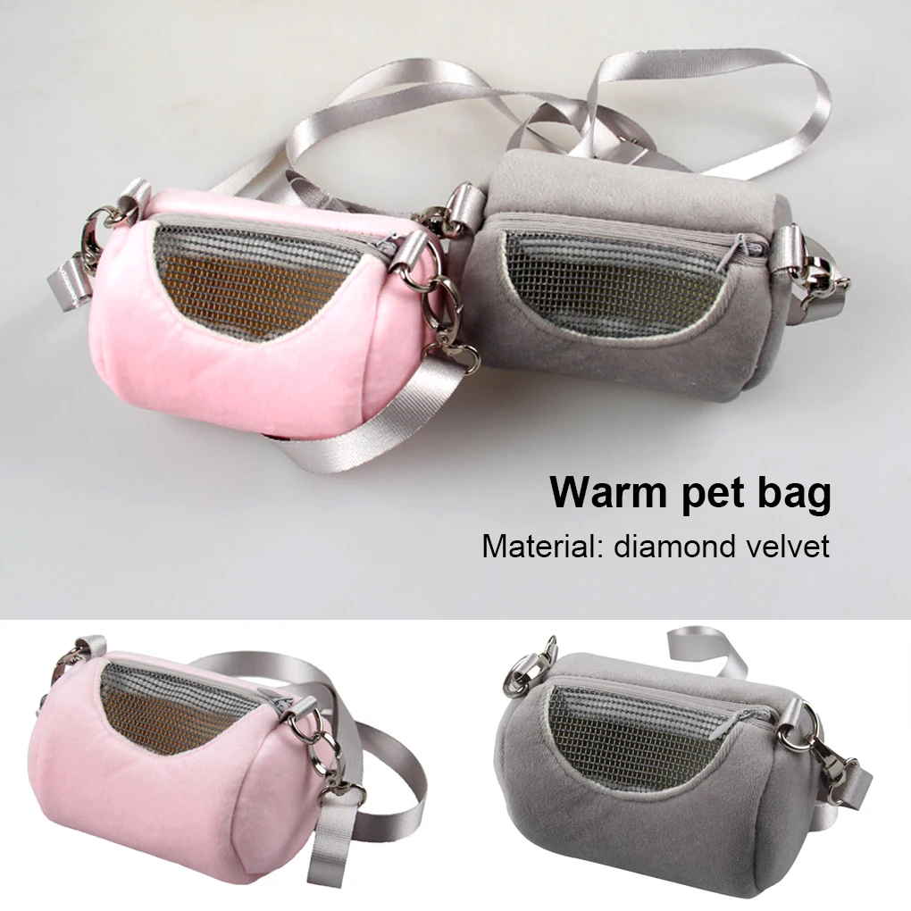 

Pet Moving Bag Winter Carrier Pink Pouch Small Cages Rat Breathable Warm Carrying Tote Travel Portable Mouse Handbag