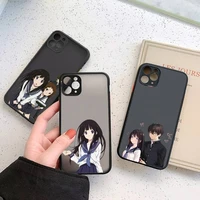anime hyouka phone case for iphone 13 12 11 7 8 plus mini x xs xr pro max matte transparent cover