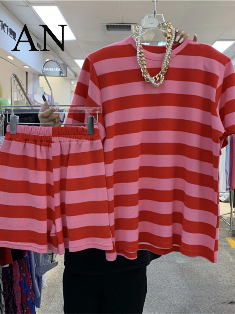 

2022 Summer New Women's Loose T-shirt Sports Shorts Home Leisure Suit Women's Suits Set 2 Elegant Pieces Womens Two Peice Sets