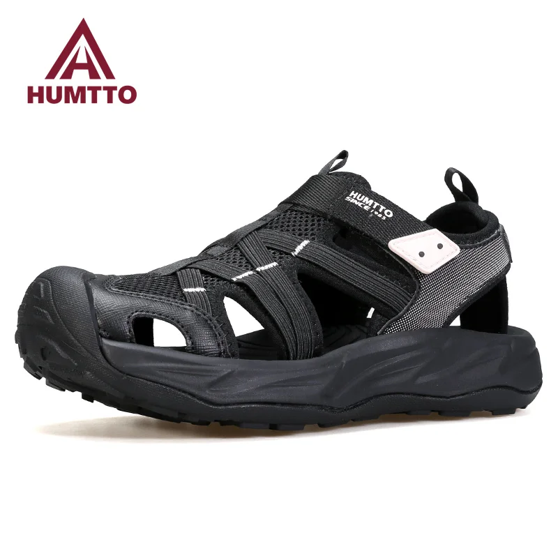 HUMTTO Breathable Shoes for Women Ladies Platform Flat Round Toe Woman Sandals 2023 Summer Luxury Designer Women's Barefoot Shoe