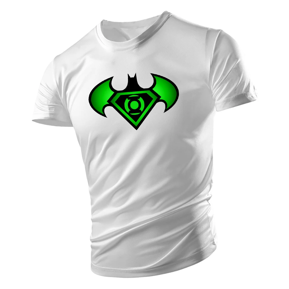 

Green lanterm Movie 2D Printed T-shirt Men's White Summer Super Leisure Comfortable Round Neck Short Sleeve Multicolor Outdoor