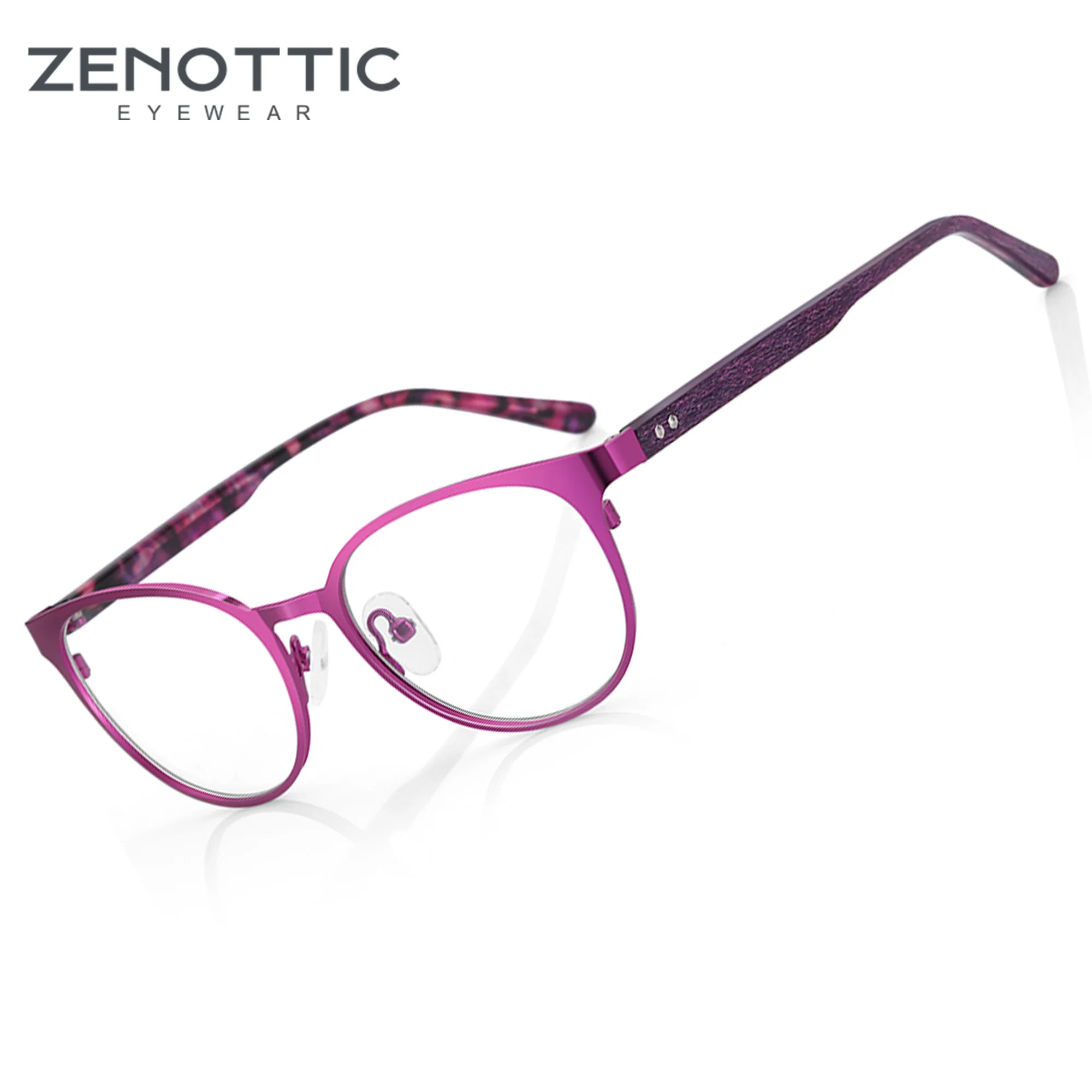 

ZENOTTIC Round Metal Stylish Trending Glasses frame Women Brand Designer Myopia Ladies Eyewear Optical Prescription Eyeglasses
