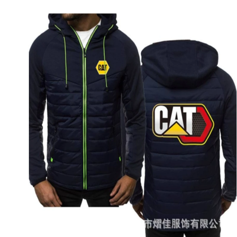 

NEW Men fo CAT Print Sweatshirt Spring Autumn Mens Jacket Long Sleeve Sportswear Casual Zipper Hoody Male Tops Clothing M