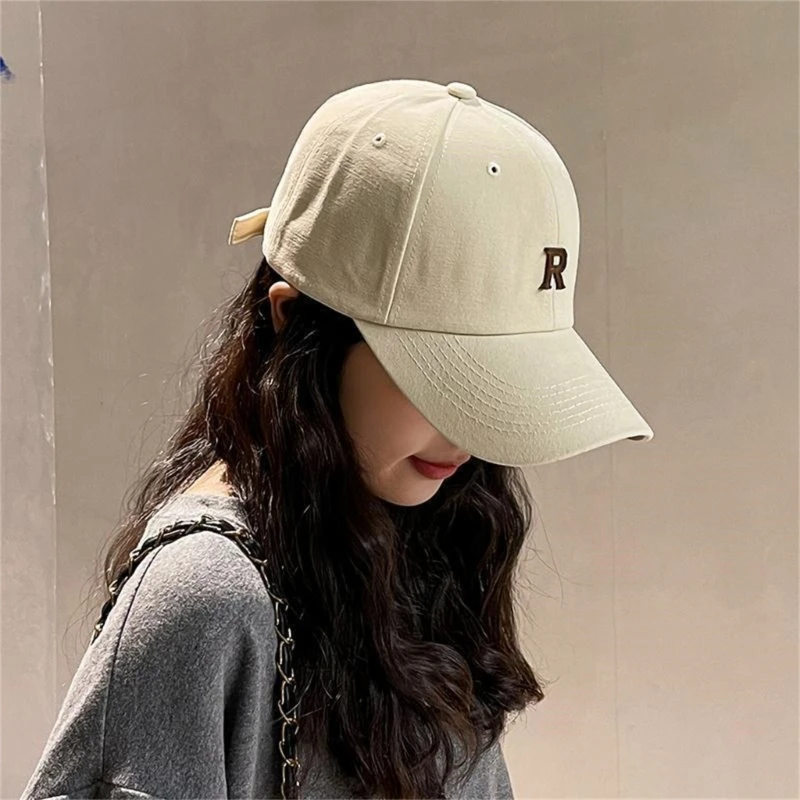 

Baseball Hats Single Letter Pattern Fashion Dad Hat Cotton Visors Cap for Women Ponytail Daily Accessory 7 Color