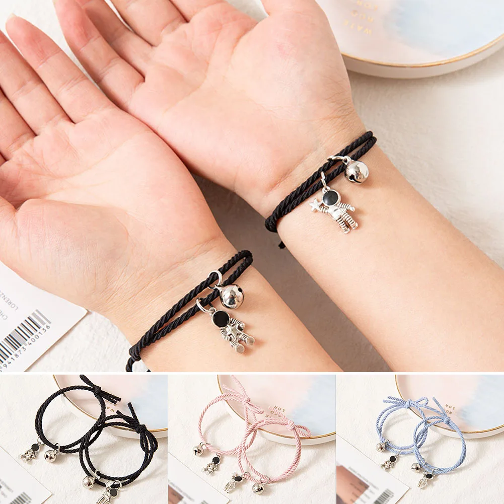 

2pcs/Set Paired Bracelet Distance Magnet Couple Bracelet For Lovers Heart Magnetic Couple Brazalete