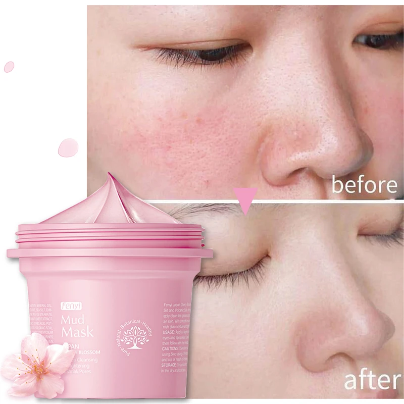 

Sakura Shrink Pores Face Mask Oil Control Tight Lifting Facial Mask Mud Smooth Pores Repair Moisturizing Brightening Skin Care