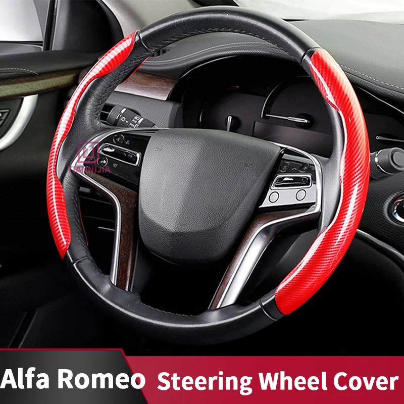 

Universal Carbon Fiber Pattern Steering Wheel Cover Car interior Products Anti-skid Car ultra-thin carbon fiber steering wheel