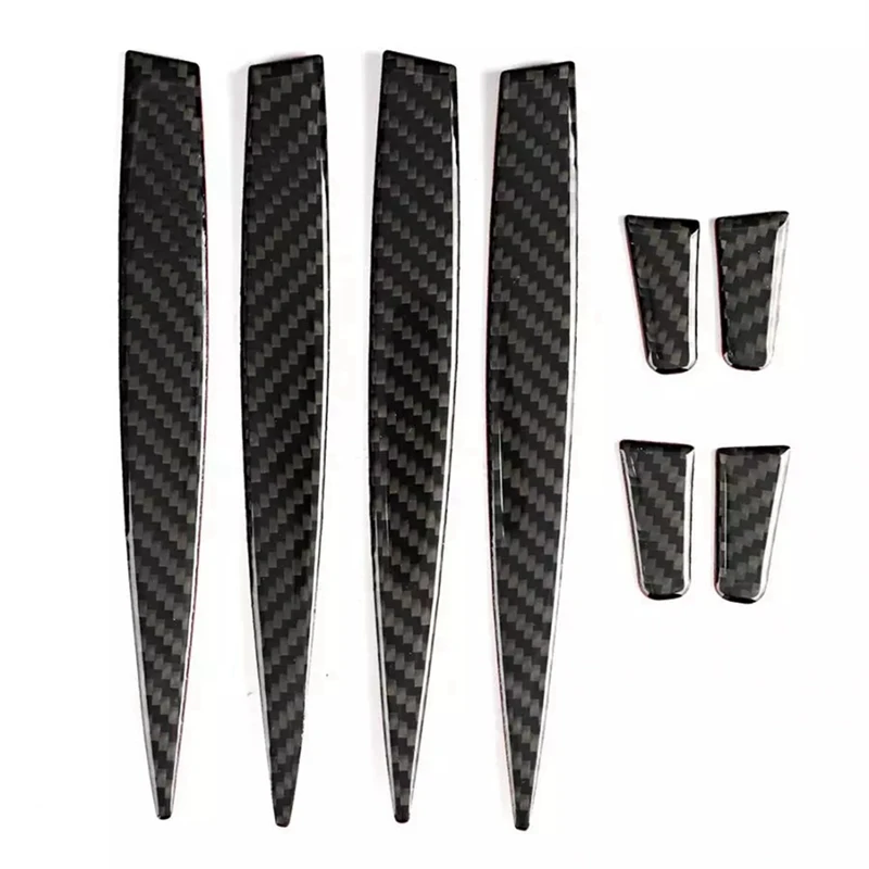

8Pcs Carbon Fiber Door Handle Sticker Decoration Fit For-BMW X5 X6 2014 2015 2016 2017 Left Hand Driving Car Accessories