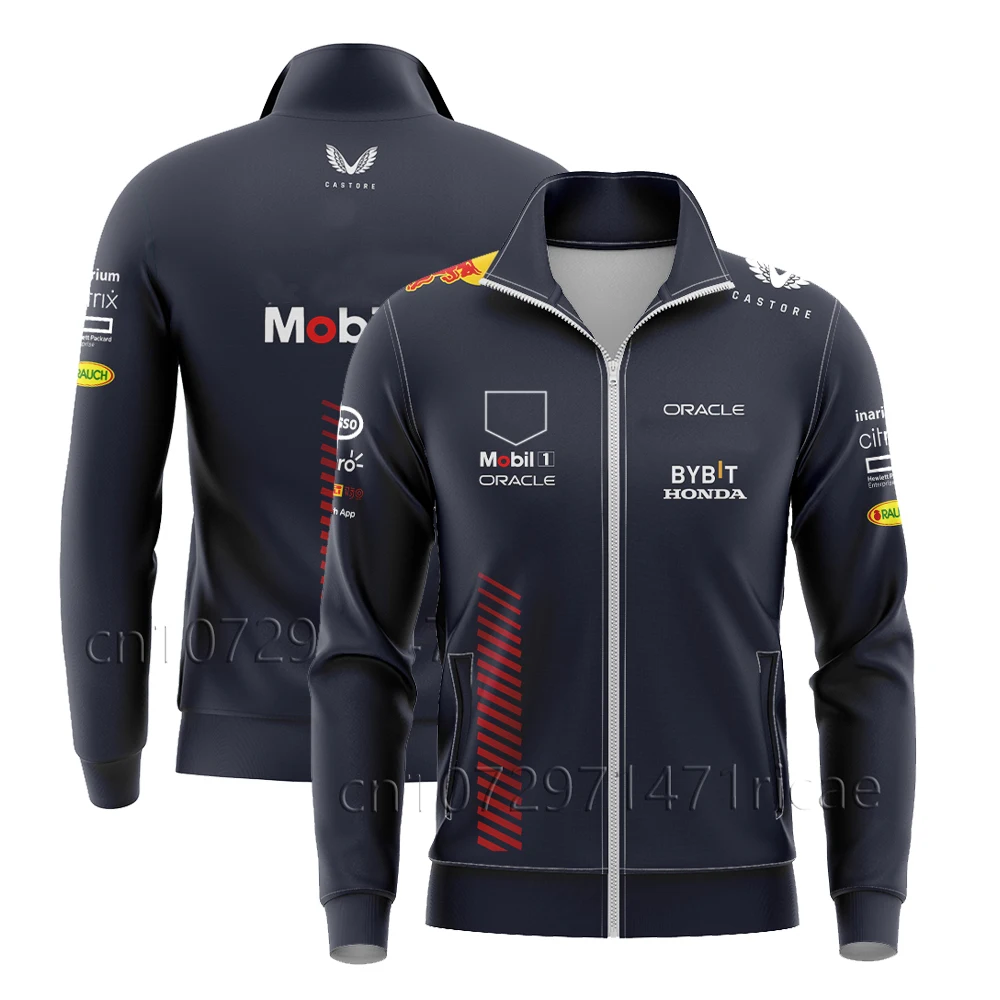 

New F1 Team Red Racing Suit In 2023 Bull Versappen, Supersales Round Neck Zipper Jacket Sports And Leisure Oversized Top