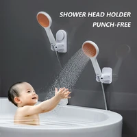 punch free adjustable angle suction cup nozzle base shower head mounting brackets sprinkler support shower head rack