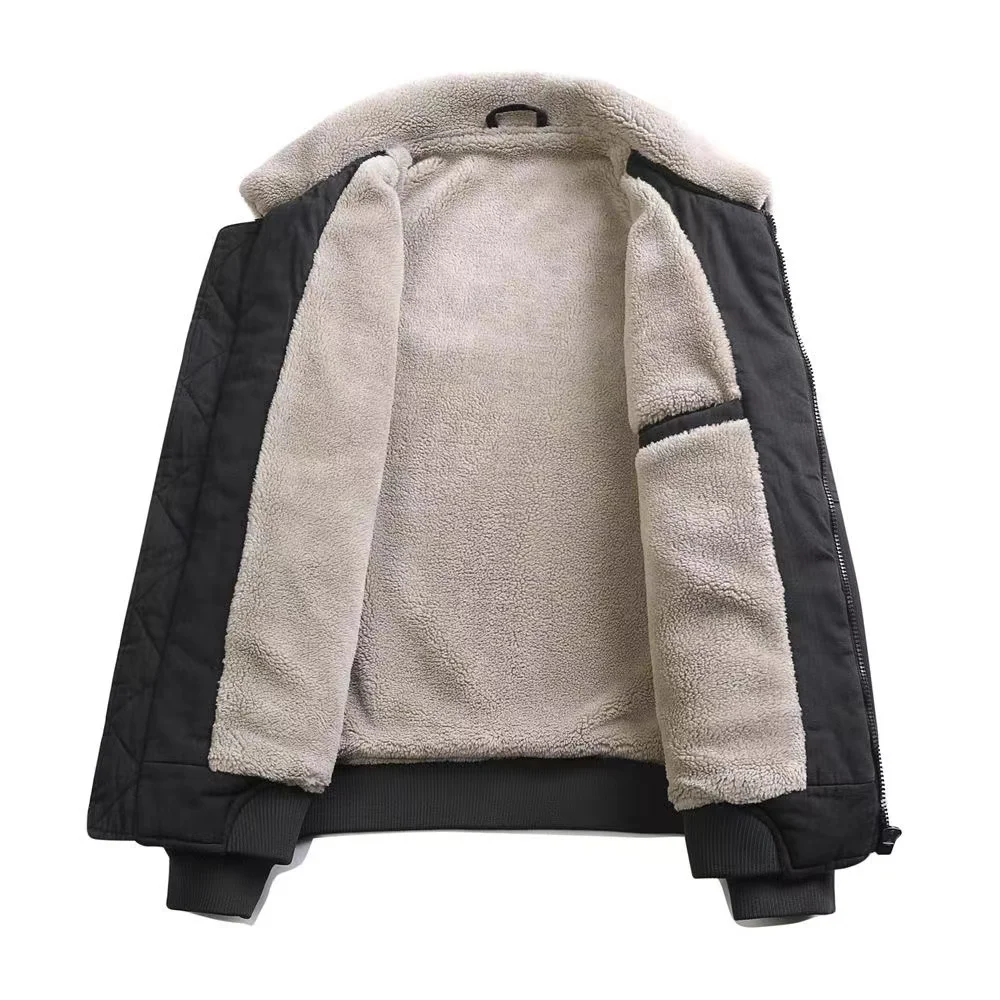 Winter Men's Cotton Coat Men's Jacket Man Cashmere Cotton Clothes  plush  Thickened Male Winter Work Clothes Warm Cotton Jacket