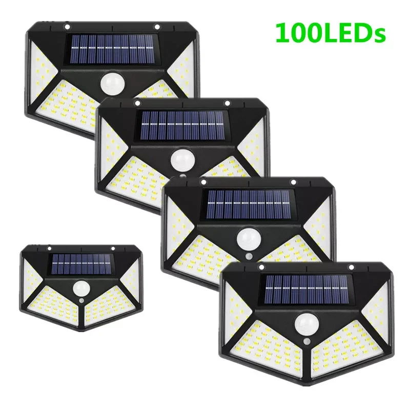 

100 LEDs Solar Led Light Outdoor Solar Lamp PIR Motion Sensor Solar Powered Sunlight Street Light for Garden Decoration