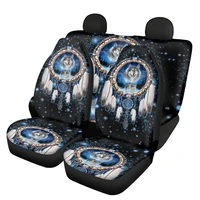 3d cool wolf with dreamcatcher luxury design auto seat protector universal car front rear seat protector fit suv non slip hot