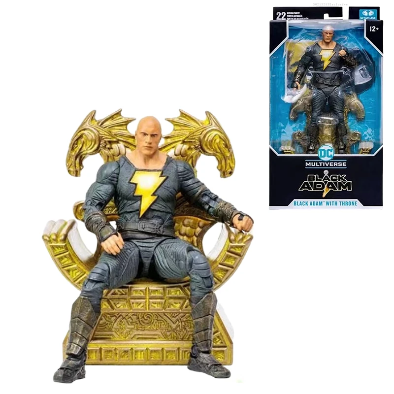 

In Stock McFarlane DC Gold Label Black Adam Throne Batman Dark Detective Animated Shazam Superman Action Figure Collectible Toy